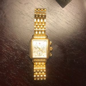Michele gold women’s watch